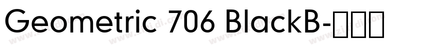 Geometric 706 BlackB字体转换